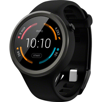 

Мощные спортивные часы Motorola Moto 360 Sport (45 мм силиконовый ремешок, всепогодный смешанный дисплей с подсветкой со встроенным GPS).
