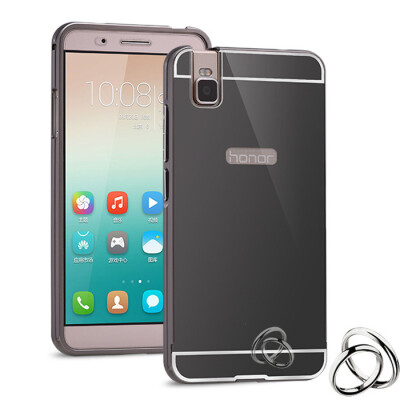 

MOONCASE Metallic Frame Edge Mirror Back Protective Shell 2 in 1 Thin Case Cover for Huawei Honor 7i