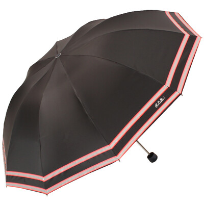 

Jingdong Supermarket heaven umbrella to strengthen the reinforcement black silk pretty silk silk screen printed three fold business sunny umbrella umbrella orange Article 33224E
