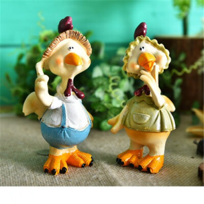 

Pastoral rural cartoon resin chick figurines home garden cute chick living room TV cabinet partition animal decoration ornaments