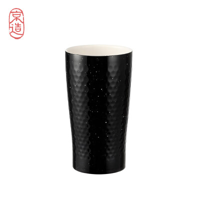 

JZAO stainless steel beer mug insulation cold water cup drop double vacuum anti-scalding black 360ml