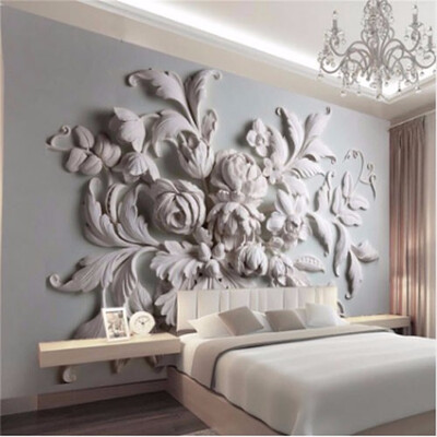 

3D photo wallpaper stereoscopic relief European backdrop entrance porch bird leaf 3D large wall mural wallpaper Modern painting