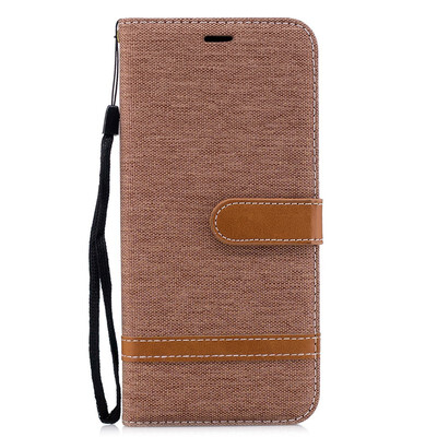 

GANGXUN®Samsung A6 Plus 2018 Stand Case Wallet Card Slots Denim Jeans Leather Case With Stand