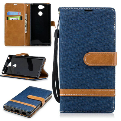 

BEFOSPEY Mixed Colors Denim PU LeatherSoft TPU Card Slot Stand Wallet Case For Sony Xperia XA252"2018