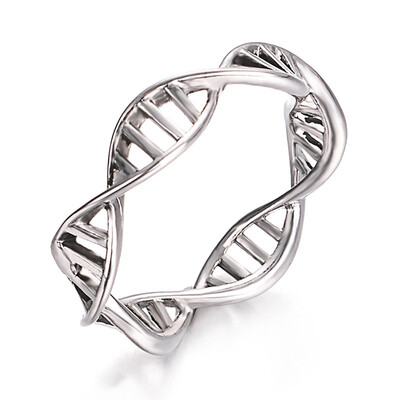 

Yoursfs DNA Ring For Women Infinity RingsDouble Helix Screw Index Ring Science Chemistry Ring