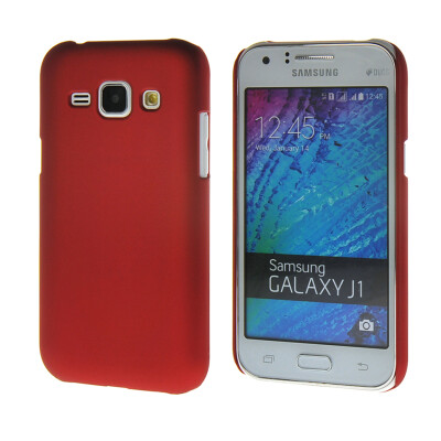 

MOONCASE Hard Rubberized Rubber Shell Back Protective Case Cover for Samsung Galaxy J1 Red