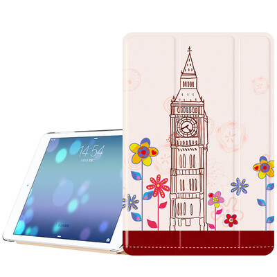 

BIAZE Apple iPad Pro 12,9-дюймовый корпус / корпус с подсветкой и умный спящий трехслойный кожаный иллюстратор крышки PB17 - Big Ben