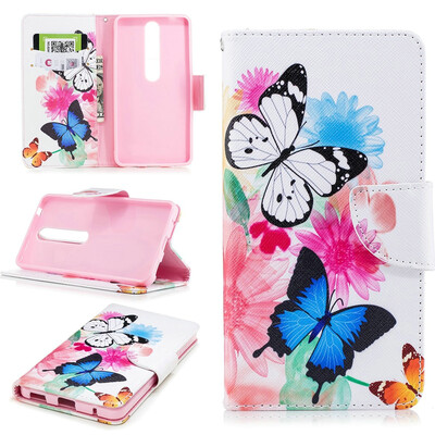 

BEFOSPEY Painting PU LeatherSoft TPU Card Slot Stand Wallet Case For Nokia 655"2017