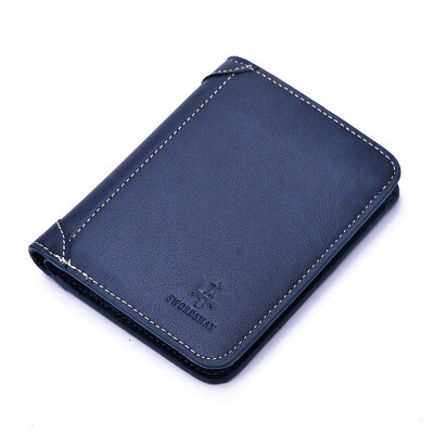 

Retro Tri-fold Mens Short Wallet Simple Mens Large Capacity Soft Leather Wallet