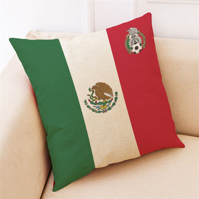 

Russia World Cup 2018 32 Teams Logo Cotton&Linen Pillowcase Bar Club Sofa Pillow Pillow Fans Souvenir