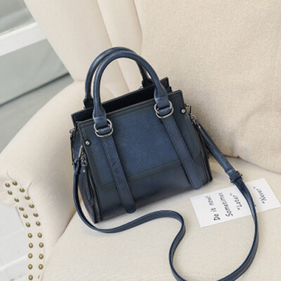 

CAROLING ANGEL PU Leather Women Handbag Vintage Tote Bag Panelled Stone Women Shoulder Bag Messenger Bag