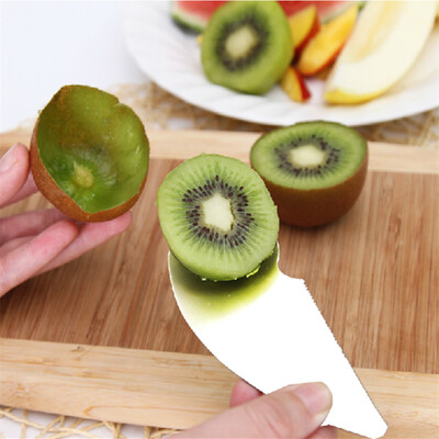 

New 2 in 1 Stainless Steel kiwi spoon knife Scoop fruit slicer kiwi Peeler Cutter Fruit & Vegetable Tools kitchen accessories