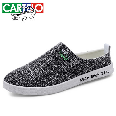

Cartier crocodile CARTELO breathable linen baotou lazy soft bottom non-slip casual sandals&slippers men KDL1301 hemp gray 41