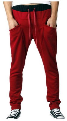 

Mooncolour Mens Fake Zip Pockets Jogging Harem Pants