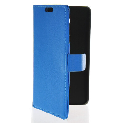 

MOONCASE Slim Leather Side Flip Wallet Card Slot Pouch Stand Back Case Cover for Motorola MOTO X2 XT 1097 Blue