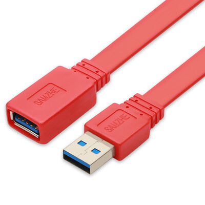 

Yamazawa (SAMZHE) AP-RD310 USB3.0 высокоскоростная передача данных удлинительная линия мужской к женскому AM / AF кабель для передачи данных U диск мыши клавиатура удлинительная линия плоский красный 1 метр