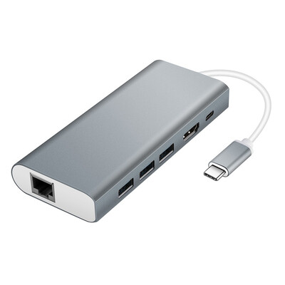 

6 in 1 USB Type C Hub to hdmi USB30 PD Gigabit Ethernet Rj45 Lan Adapter USB-C Charger for Macbook Proxiaomi