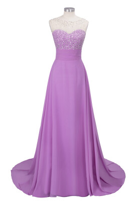 

Beaded Long Evening Party Pageant Dresses Prom Bridesmaid Mother of The Bride Gown A-line