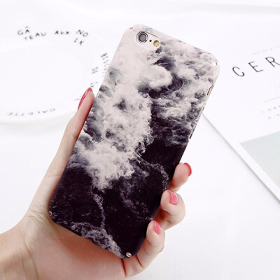 

Abstract Marble Stone Image Phone Case For iPhone 6 6s 7 8Plus Flower Leaf Back Cover Hard PC Cases