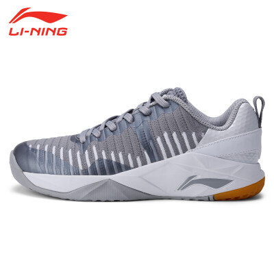 

Li Ning LI-NING non-slip shock absorption badminton shoes mens shoes knit breathable sports shoes tennis shoes AYTM075-5 Ling Xue gray 44105