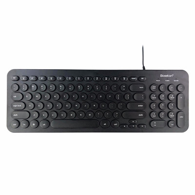 

Bosston Typewriter Keyboard Ultra Thin English Chocolate Keys Business Office Keyboard for PC computer Laptop K360 with 2 Colors