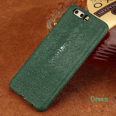 

Genuine Leather Phone Case For Huawei P10 Case Natural Pearl Fish Skin Back Cover For Mate 9 10 Pro Case