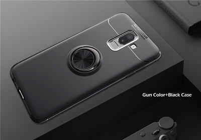 

Goowiiz Phone Case For Samsung Galaxy J8A6A6 Plus 2018 Luxury Metal Ring Magnetic Bracket TPU Shockproof Cooling