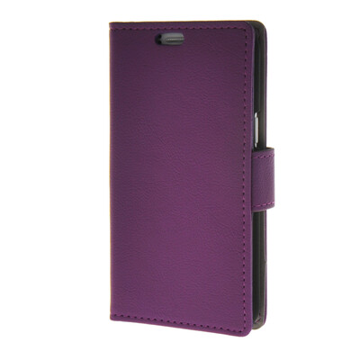 

MOONCASE Simple Leather Flip Wallet Case Card Slot Stand Back Cover for Samsung Galaxy J1 Purple