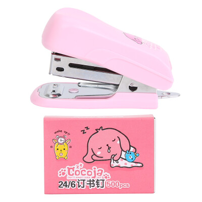 

Morning light ( & G) ABS91649 student cartoon 12 stapler stapler + staples combination suit pink