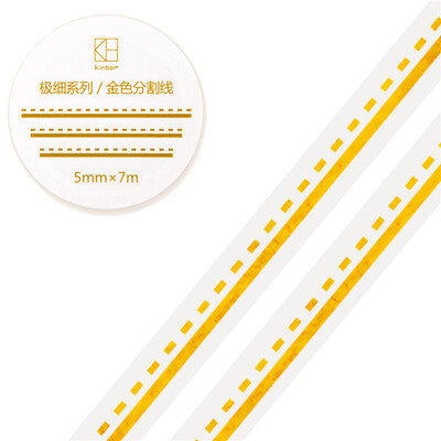 

Kinbor hand book&paper tape 5mm7mhand book sticker foundation fine section tape golden dividing line DTB64295