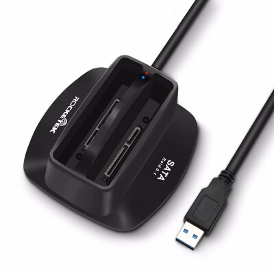 

Rocketek same time read 2 Hard Drive USB 30 to SATA Adapter Support UASP SATA I II III for 25 HDD&SSD External Hard Drive