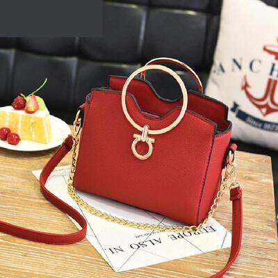 

2018 casual chains metal handle small handbags hotsale laides purse famous brand women evening clutch messenger shoulder bags