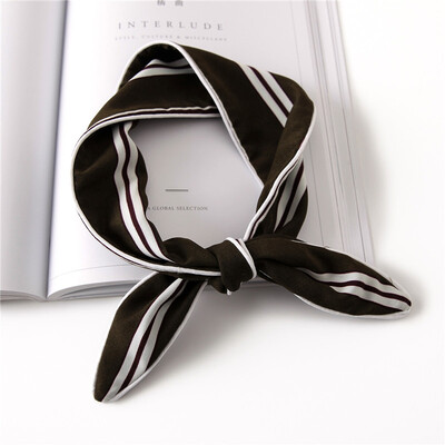 

Guttavalli Fashion Girls Colorful Geometric Students Tie Small Chevron Summer Unisex Stripes Scarves Korea Style Girls Soft Ties