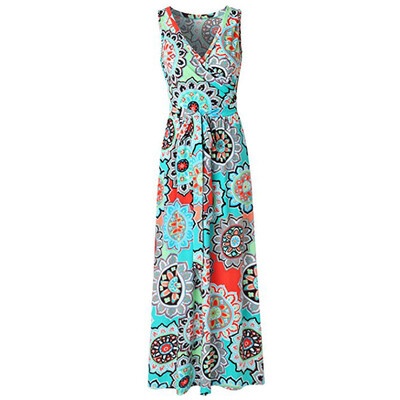 

Try Everything Women Summer Dress 2018 Cotton Bandage Women Long Dress Floral Print Elegant Casual Dress V Neck Womens Dress