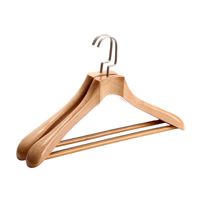 

Additives hangers solid wood hangers suits wood drying racks slip wooden wood color pants pants wide shoulders without clothes drying racks environmentally friendly wooden hangers two YX-17