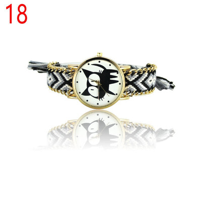 

Fashion Women Watches Montre Femme Reloj Mujer Figure Digit Pattern National Weave Gold Bracelet watch Quartz Clock Relogio