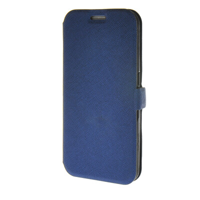 

MOONCASE Cross pattern Flip Pouch Leather Wallet Slim Stand чехол для Samsung Galaxy S6 Dark blue