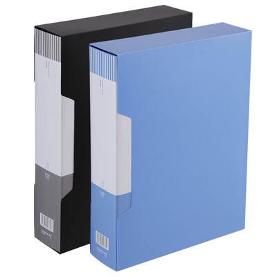

Coix A4 Information Book Easy Classification File Bag File Book Insert Folder FF100AK-1 100 Page Blue