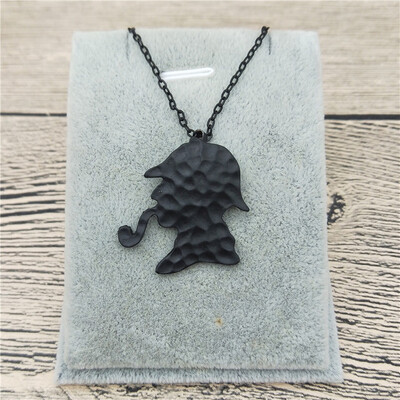 

New Sherlock Holmes Silhouette Necklace Trendy Style Sherlock Holmes Silhouette Pendant Necklace Women Fashion Jewellery