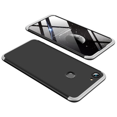 

MOONCASE Three-parts structure design Full Protection Hard Plastic Combination Case for Vivo Y83 Fingerprint Black Silver