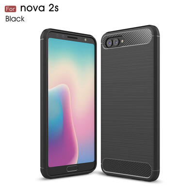 

Goowiiz Phone Case For Huawei Nova 22 PlusNova 2S Fashion Slim Carbon Fiber TPU Soft Silicone Prevent falling