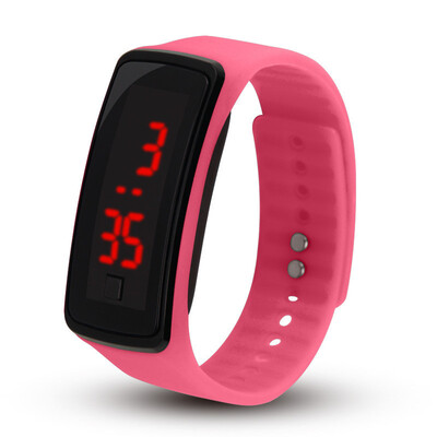 

Silicone LED Digital Watches Bracelet Wristwatch For Kids Clock Womens Digital Wrist Watch Sport Student
