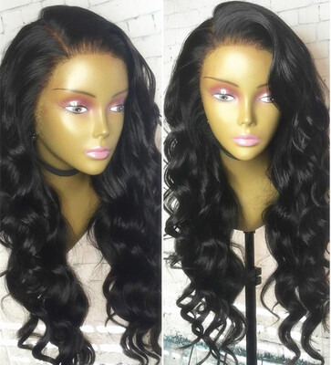 

180 Density Lace Front Human Hair Wigs Loose Wave Texture Pre-plucked Hairline Brazilian Hair For Black girl
