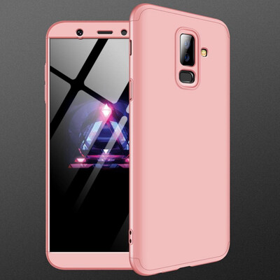 

MOONCASE Three-parts structure design Full Protection Hard Plastic Combination Case for Samsung Galaxy A6 Plus 2018 Pink