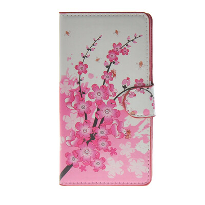 

MOONCASE Plum flower style Leather Side Flip Wallet Card Slot Stand Pouch ЧЕХОЛ ДЛЯ Samsung Galaxy A7