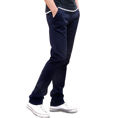 

(MSEK) XK3021 casual pants male Korean version of fashion Slim men's long pants feet pants khaki 32