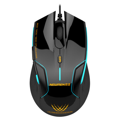 

Upstart NEWMEN N500 game mouse black USB interface Blu-ray version