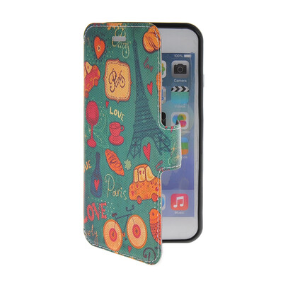 

MOONCASE Cute Pattern Leather Side Flip Wallet Card Slot Pouch Stand Shell Back ЧЕХОЛ ДЛЯ Apple iPhone 6 ( 4.7 inch )