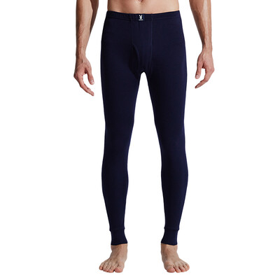 

Playboy PLAYBOY Mens Comfortable Elastic Cotton Pants Mens Dark Root Foundation Warm Pants Mens Underwear Single Pants Mens Dark Gray XXL