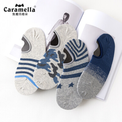 

Caramella summer thin section mens invisible socks casual sports short socks breathable shallow mouth cotton socks 53464 dark gray code